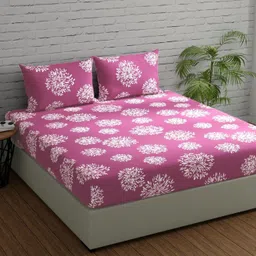 huesland Cotton King Flat 144 TC Geometric Bedsheet image 2