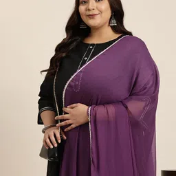 varanga Chiffon Solid Green Women Dupatta image 1