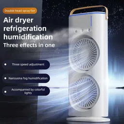 DRUMSTONE USB Rechargeable Mist Fan – Double-Ended Spray Desk Fan USB Rechargeable Mist Fan – Double-Ended Spray Desk Fan USB Fan image 2