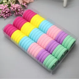 elecsera Elastic Rubber Band for Ponyties Hairstyle Rubber Band For Girls & Women Rubber Band-picture-19
