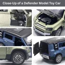 ak toys Land Rover Defender 1:36 Diecast Toy Car - Pull Back, Openable Doors & Bonnet image 3