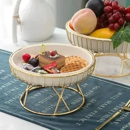 decoracve Fruit snack storage tray,Fruits Vegetables Snacks Cupcakes OrganiserK9 Iron Fruit & Vegetable Basket-picture-41