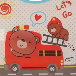 yellow bee Toddler Bib – Rescue Bears on Fire Engine Print image 2