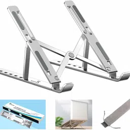Bitline Aluminum Alloy Adjustable, Portable, Foldable, Ergonomic, Tablet Laptop Stand_01 Aluminium Desk Stand Laptop Stand with Adjustable Height Compatible with Universal Laptops-image-99