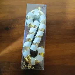 samarth enterprises stickgold Hanging Candy Cane Pack of 4 image 1