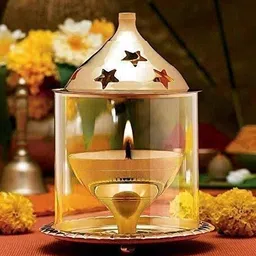 Brass Akhand Diya Brass Table Diya-picture-14