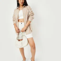 max Women Regular Fit Striped Casual Shirt image 4