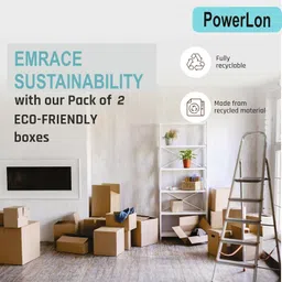 powerlon Corrugated Cardboard Shifting, Packing, Moving and Muliti propose, Box Size : 28x16x16 Inch Packaging Box image 2