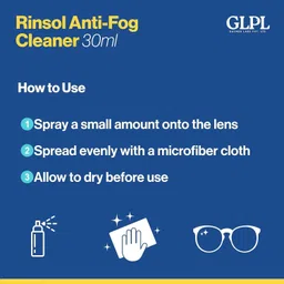 Rinsol Anti-Fog Cleaner Kit for Glasses, Streak-Free Spray + Microfiber Cloth, 30ml x 4 Lens Cleaner image 4