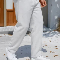 dockstreet Men Solid White Track Pants-picture-37