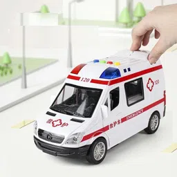 zuuluzrs Ambulance Light Music Simulation Model Toy Car image 4