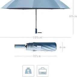 shoppofobix Umbrella for Men and Women– 3 Fold with Auto Open and Close 43 Inch Large Umbrella image 2
