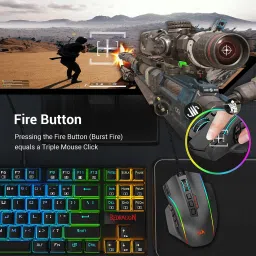 REDRAGON Perdiction Wired Laser Gaming Mouse (24000 DPI, Ergonomic Design, Black) image 5