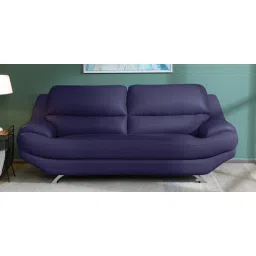 star india Milano Leatherette 3 Seater Sofa in Blue Colour image 2