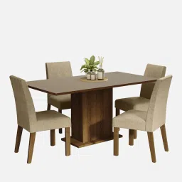 madesa Keila 4 Seater Dining Set in Wood Finish image 4