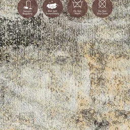 obsessions Grey and Cream Abstract 3x5 Feet Machine Made Carpet image 3