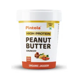 Pintola HIGH Protein Peanut Butter jaggery Made with roasted peanuts, imported Whey protein and organic jaggery| Non GMO, Naturally Gluten Free | Crunchy,-picture-32