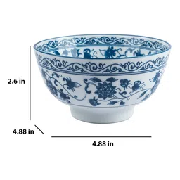 Ceramic Blue 300 Ml Bowls Glossy Finish Set Of 2 By Market 99 image 3