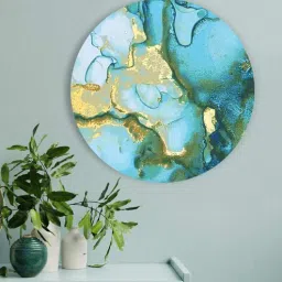 Round Blue Richness Of The Marble Canvas Art Print By The Artment-image-44