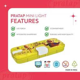 pratap Mini Light (Motu Patlu) Motu Patlu Art Polypropylene Pencil Box image 2