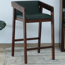 woodsworth from pepperfry Iha Sheesham Wood Bar Stool In Provincial Teak Finish image 1