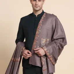 GREEN AGRITECH Cashmere Embroidered Men Shawl-picture-16