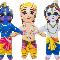 vrindavanstore.in Krishna, balram, madhumangal, soft toys for kids non toxic and washable- 7.5 inch-picture-17