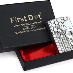 first dot Lighter Windproof Cigarette Lighter for Men Lighter Skull Skeleton Cool Lighter for Men Refillable Metal Pocket Lighter | Cool Skeleton Design Pocket Lighter image 5