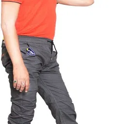 qfa Men Regular Fit Grey Cotton Blend Trousers image 4