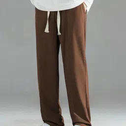 libja Men Solid Brown Track Pants-picture-10