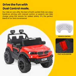 jammbo X6 Rechargeable Powered Kid Car with Music,Lights & Remote Jeep Battery Operated Ride On image 5