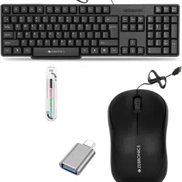 ZEBRONICS K20 Keyboard, Comfort Mouse, C-OTG, Cable Protector .(Set - 4). Combo Set-picture-12