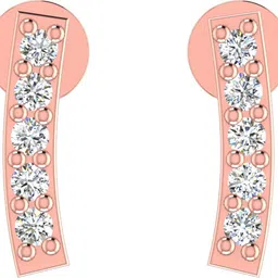 avsar Rose Gold 14kt Cubic Zirconia Stud Earring-picture-15