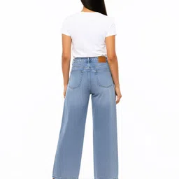 kagafancydress Women Loose Fit High Rise Blue Jeans image 2