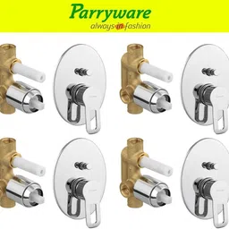 parryware Pluto concealed Diverter Body with Concealed Upper Part set of 4 pic 023 Pluto Diverter with upper trim | Hot and Cold water Mixer | Complete set Diverter Faucet-picture-18