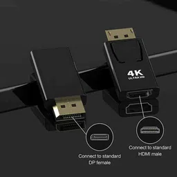 DooBuy DisplayPort DP Male to HDMI Female 4K Ultra Adapter Converter HDMI Adapter Computer PC TV Monitor Projector-DP HDMI Connector image 5