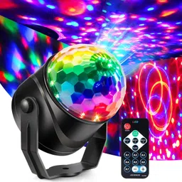 vigrati enterprise RGB Party Disco Light with Remote,16 Color Mode DJ Light for Home Party Birthday Disco Ball Set-picture-33