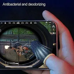 kaykus Mobile Finger Sleeve, Press Trigger Game Controller Sweatproof Gloves - (BLACK-8) Finger Sleeve image 3