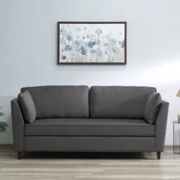 woodsworth from pepperfry Miranda Chenille Fabric 3 Seater Sofa In Steel Grey Colour-picture-21