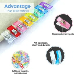 syga Swing Clips Multicolor for Sewing Craft Clamps, Crafting, Crochet and Knitting - 20 PCS Knitting Pin image 5