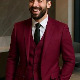 verticals Men Men 3 Piece Suit Solid Suit image 4