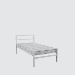 nilkamal sleep Striker Metal Single Bed in White Finish image 3