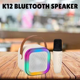 SACRO Bluetooth Speaker with Wireless Karaoke Mic, 6Hrs Playtime and RGB Lights E97 10 W Bluetooth Laptop/Desktop Speaker-image-67