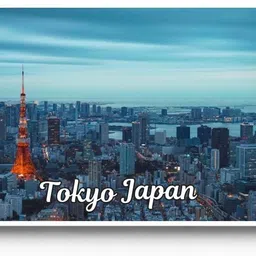 gifteeng Japan Tokyo Acrylic Fridge Magnet | 2x3 Inch | 4mm Thick Glossy Finish Print Fridge Magnet Pack of 1 image 1
