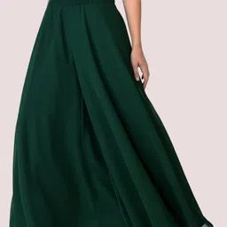 kvish Women Relaxed Green Georgette Trousers image 2