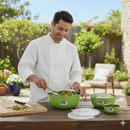 rk Stainless Steel, Plastic Grocery Container - 600 ml, 800 ml, 1300 ml image 4