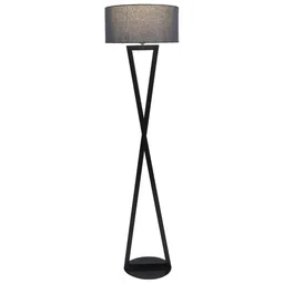 shoppeefry Hamptons Grey Metal Shade Club Floor Lamp With Metal Base image 4