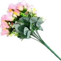 priyam shopping hub PriyamShopping Hub Artificial Pink Rose Bunch Artificial Plant image 4
