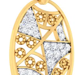 avsar BIS Hallmark AVP997YB 14kt Cubic Zirconia Yellow Gold Pendant image 2