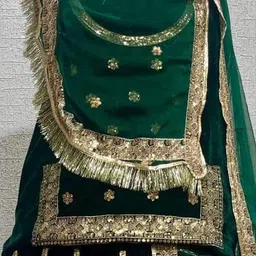 bherva tex Embroidered Semi Stitched Rajputi Poshak image 3